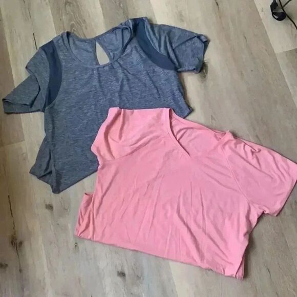 2x Workout Tees; grey and pink - Picture 3 of 12